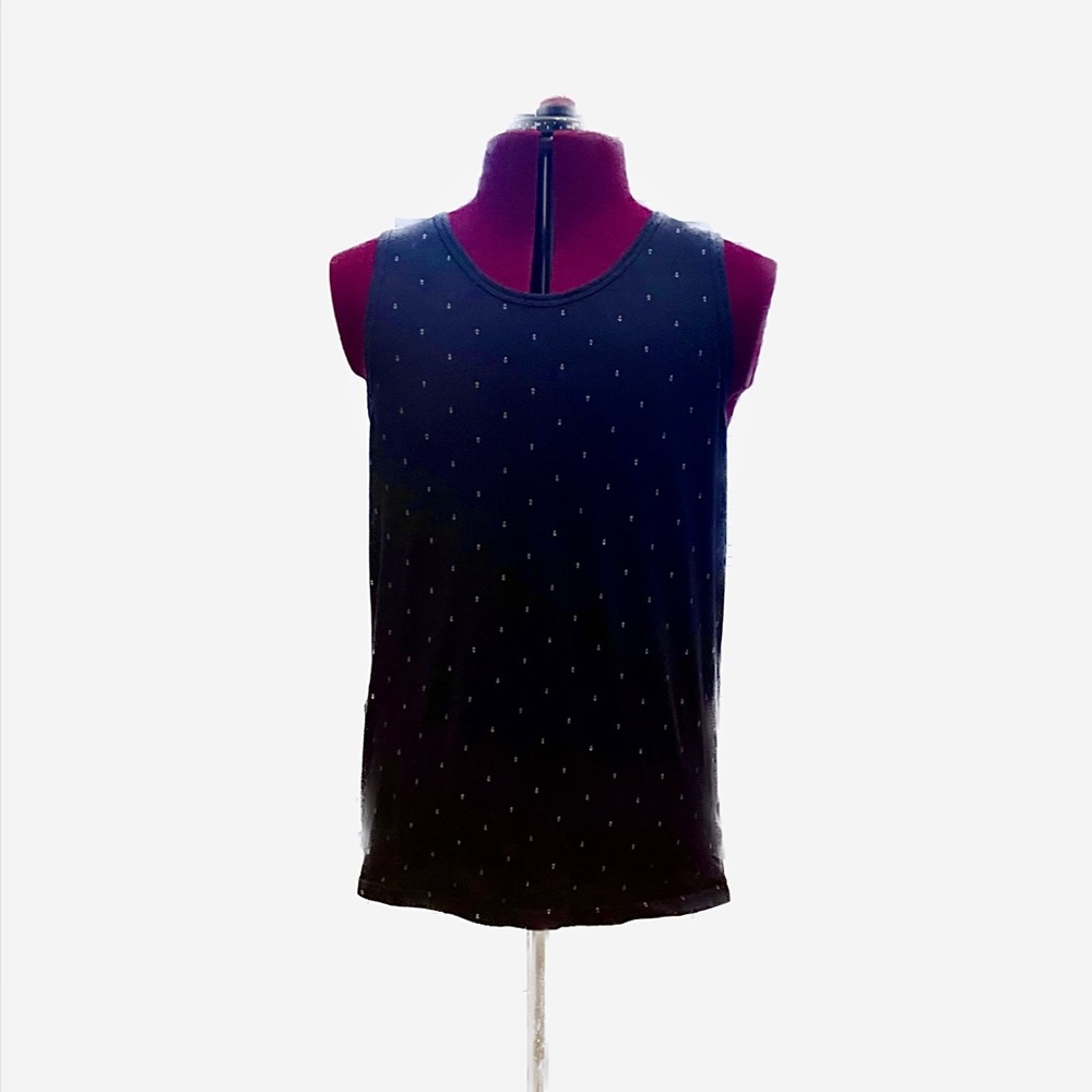 Old Navy men’s tank with anchor design, navy blue size L.